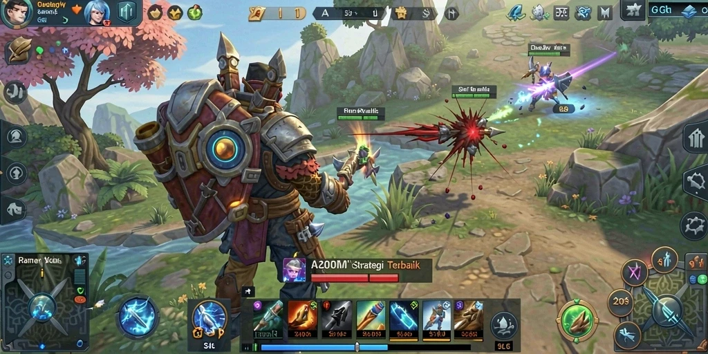 Tampilan aksi seru dalam gameplay A200M yang mendebarkan.