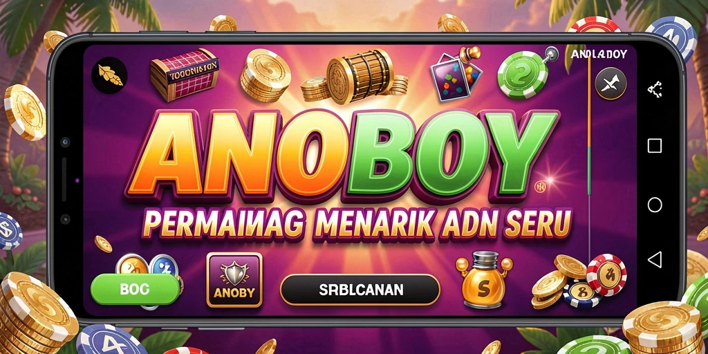Tampilan menarik dari gameplay slot ANOBOY yang penuh warna.