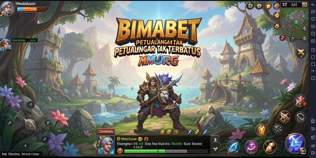 Screenshot utama <strong>BIMABET</strong> menampilkan aksi seru dalam pertempuran MMORPG.