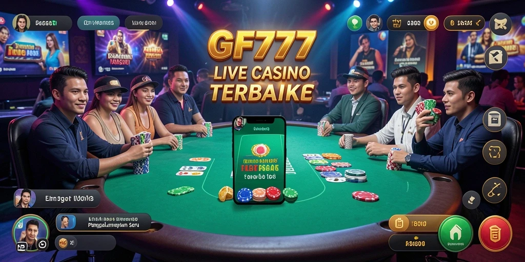 Tampilan gameplay Live Casino yang seru di GF777.