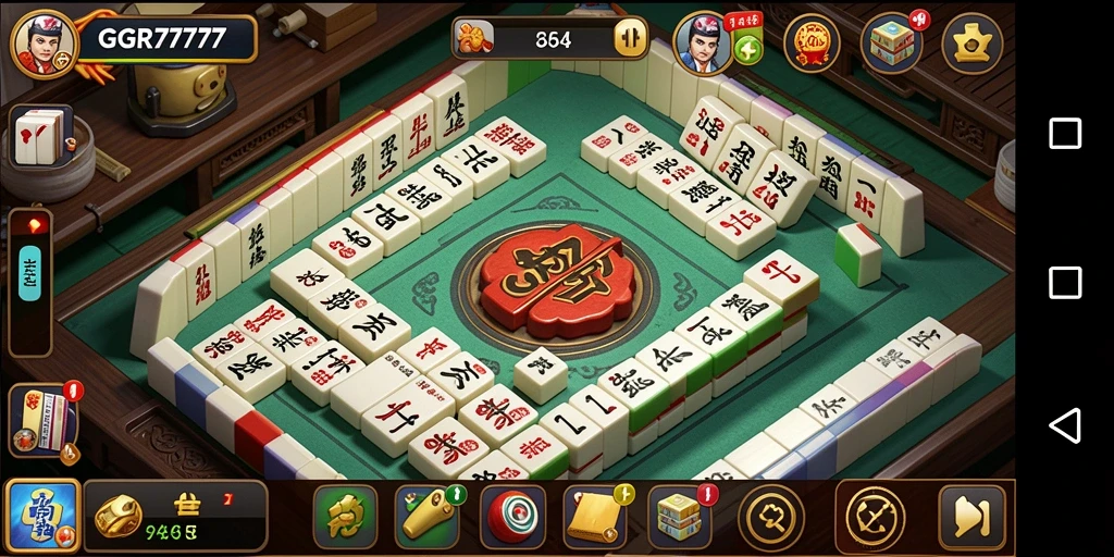 Gameplay seru GGR7777 saat bermain Mahjong dengan teman.
