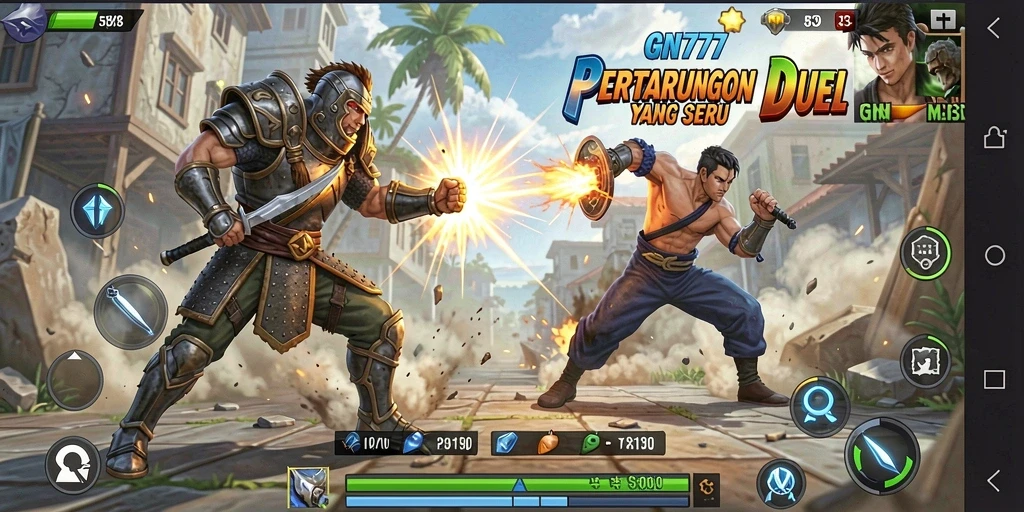 Tampilan pertarungan mendebarkan dari gameplay GN777, menunjukkan aksi seru karakter.