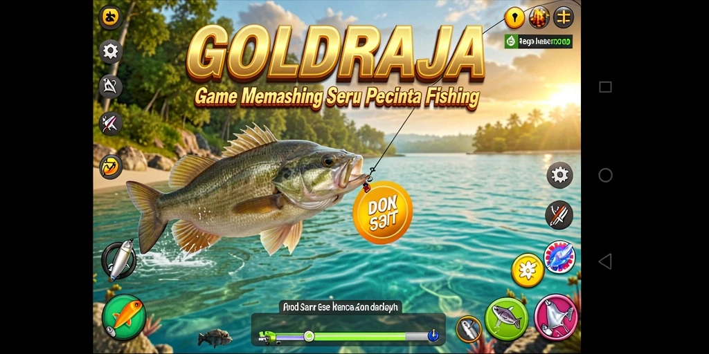 Tangkapan ikan besar di GOLDRAJA dengan latar belakang laut yang menakjubkan.