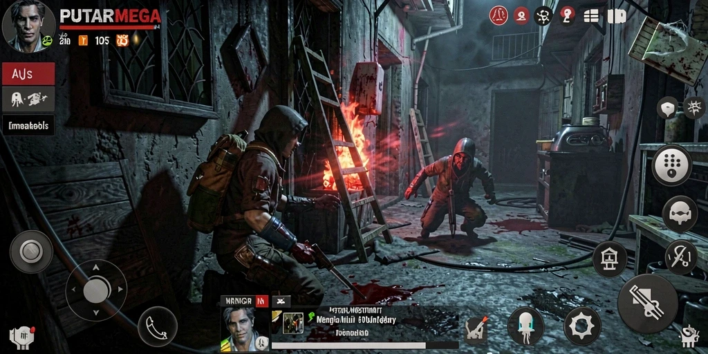 Gameplay PUTARMEGA yang menakutkan dan mencekam.