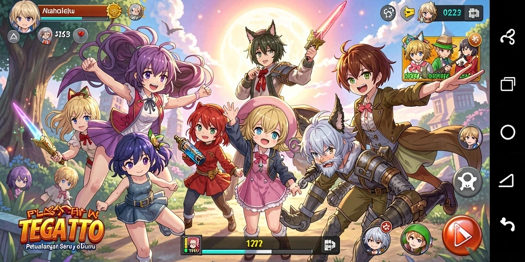 Gambaran aksi seru dalam game Anime TEGALTOTO.