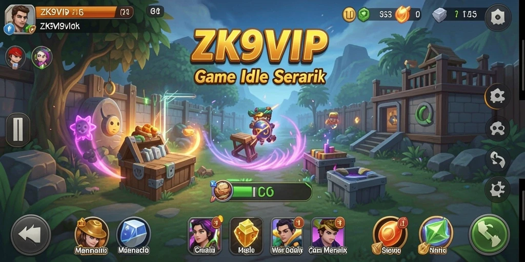 Tampilan utama dari gameplay ZK9VIP yang menampilkan karakter dan lingkungan yang menarik.